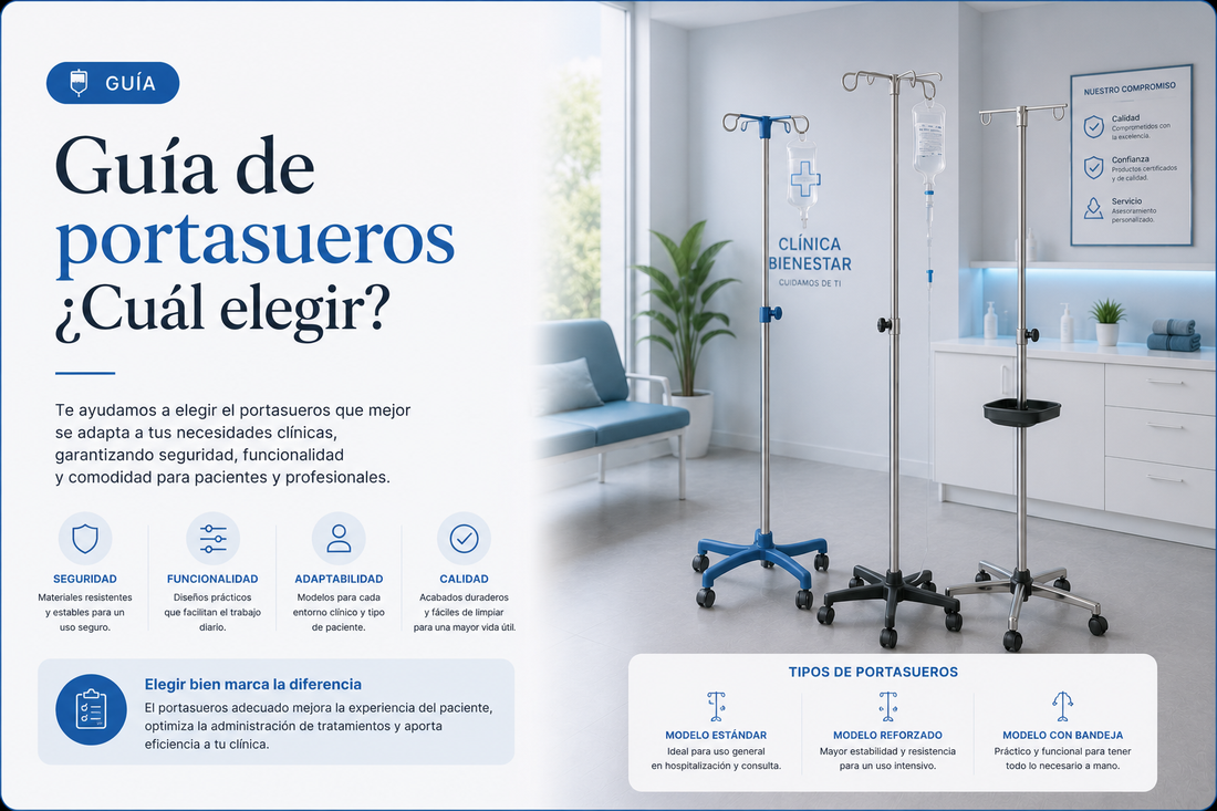 Tipos de portasueros hospitalarios y cómo elegir el adecuado