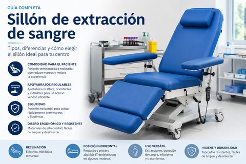 Sillón de extracción de sangre: qué es, tipos y cómo elegir el adecuado