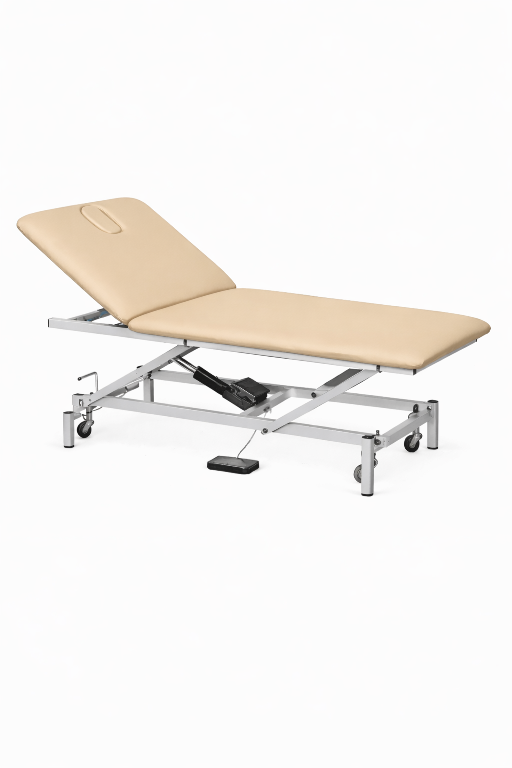 Camilla eléctrica de 2 cuerpos, con pedal neumático