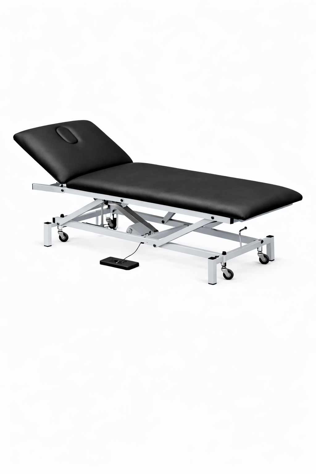 Camilla eléctrica de 2 secciones con posición Trendelemburg mediante sistema manual y pistón gas