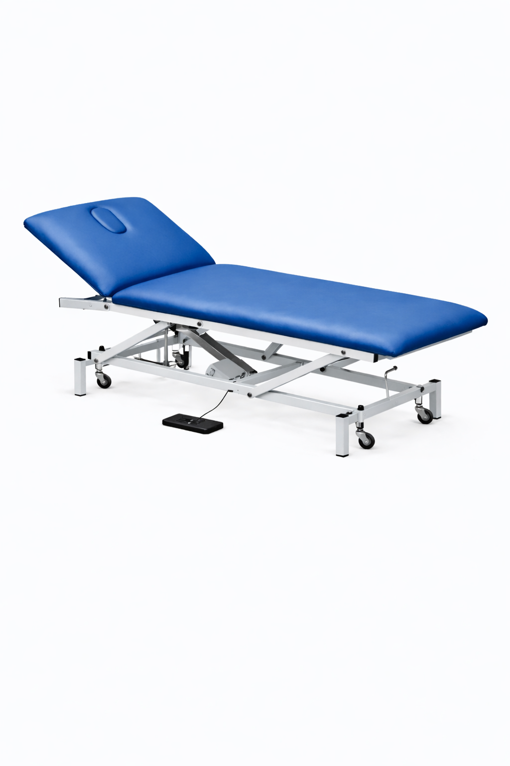 Camilla eléctrica de 2 secciones con posición Trendelemburg mediante sistema manual y pistón gas