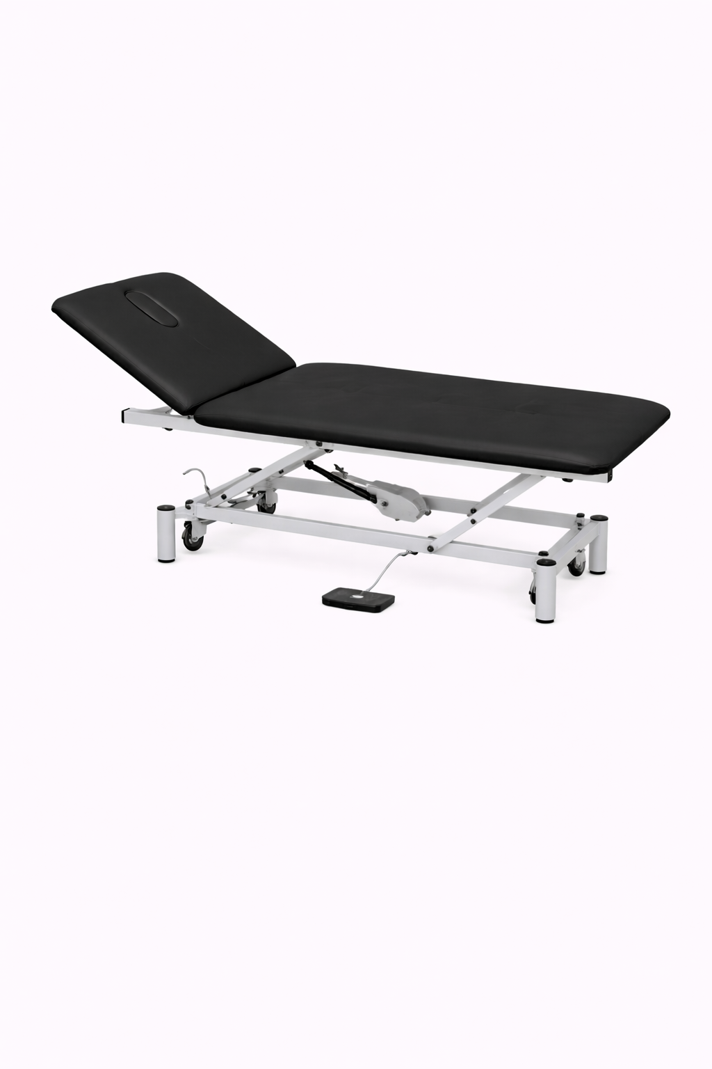 Camillla hidráulica de dos secciones con pistón gas en el cabezal