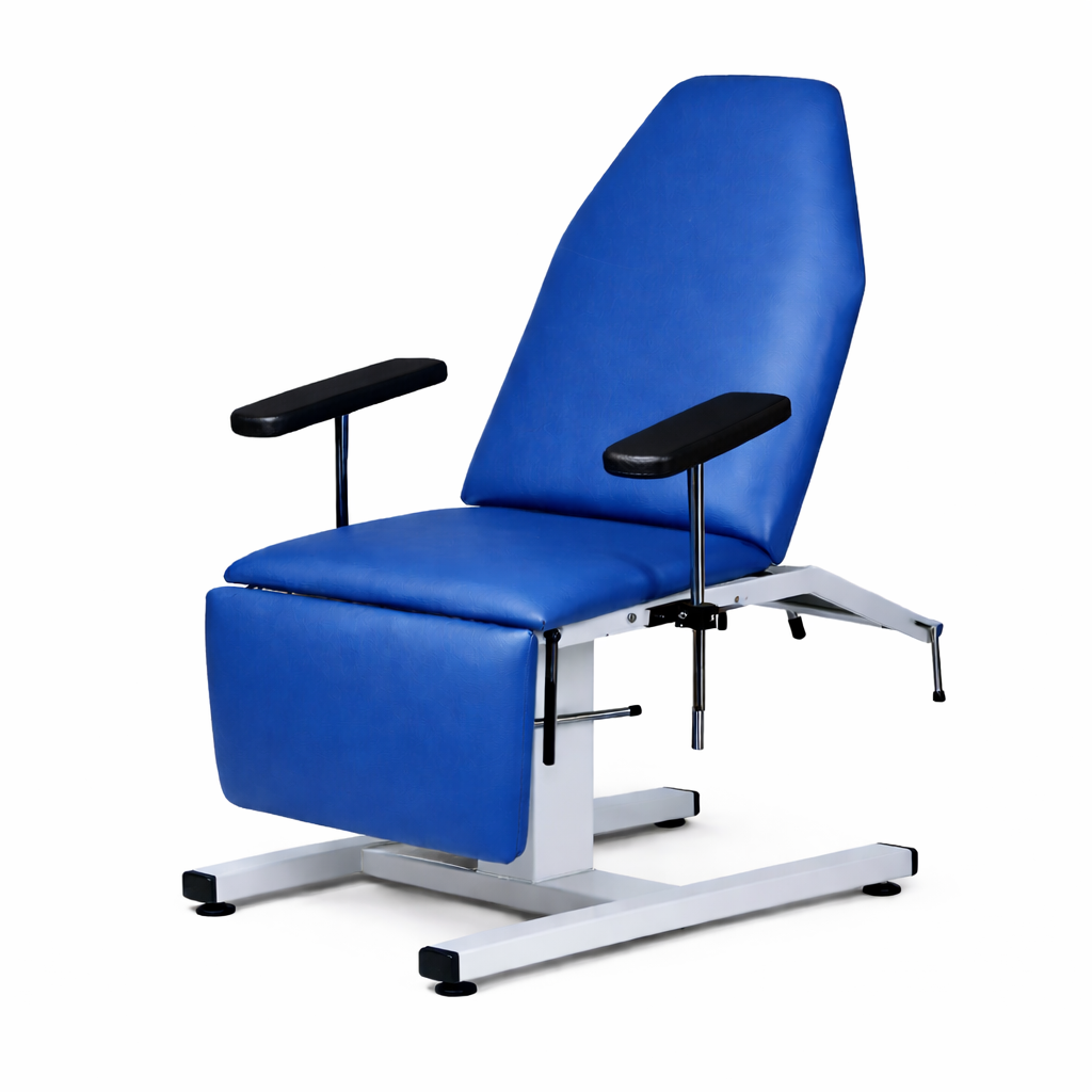 Sillón de extracción de sangre, respaldo con pistón de gas, posición trendelenburg