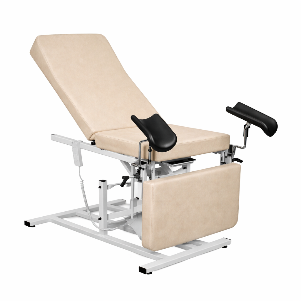 Camilla de ginecología con posición Trendelemburg y elevación eléctrica