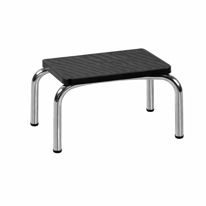 Banqueta Sanitaria Antideslizante de 1 Peldaño en Acero Cromado de 40 × 30 × 30 cm