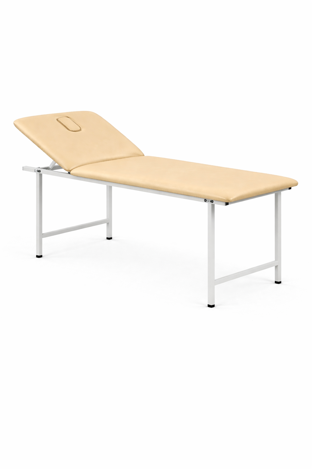 Camilla de manipulación de acero, con orificio en la cabeza.