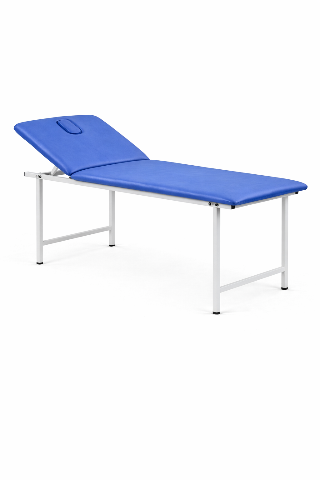 Camilla de manipulación de acero, con orificio en la cabeza.