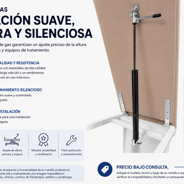 Pistón de Gas de Recambio para Camillas | Mobiliario Sanitario Proexel