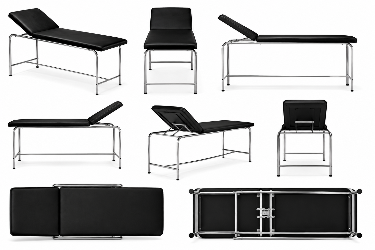 Camilla de Reconocimiento de 2 Secciones de 180 × 60 cm – MobiliarioSanitario.com