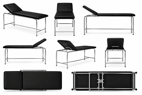 Camilla de Reconocimiento de 2 Secciones de 180 × 60 cm – MobiliarioSanitario.com