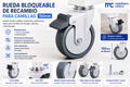Rueda Bloqueable de Recambio para Camillas 150mm | Mobiliario Sanitario Proexel